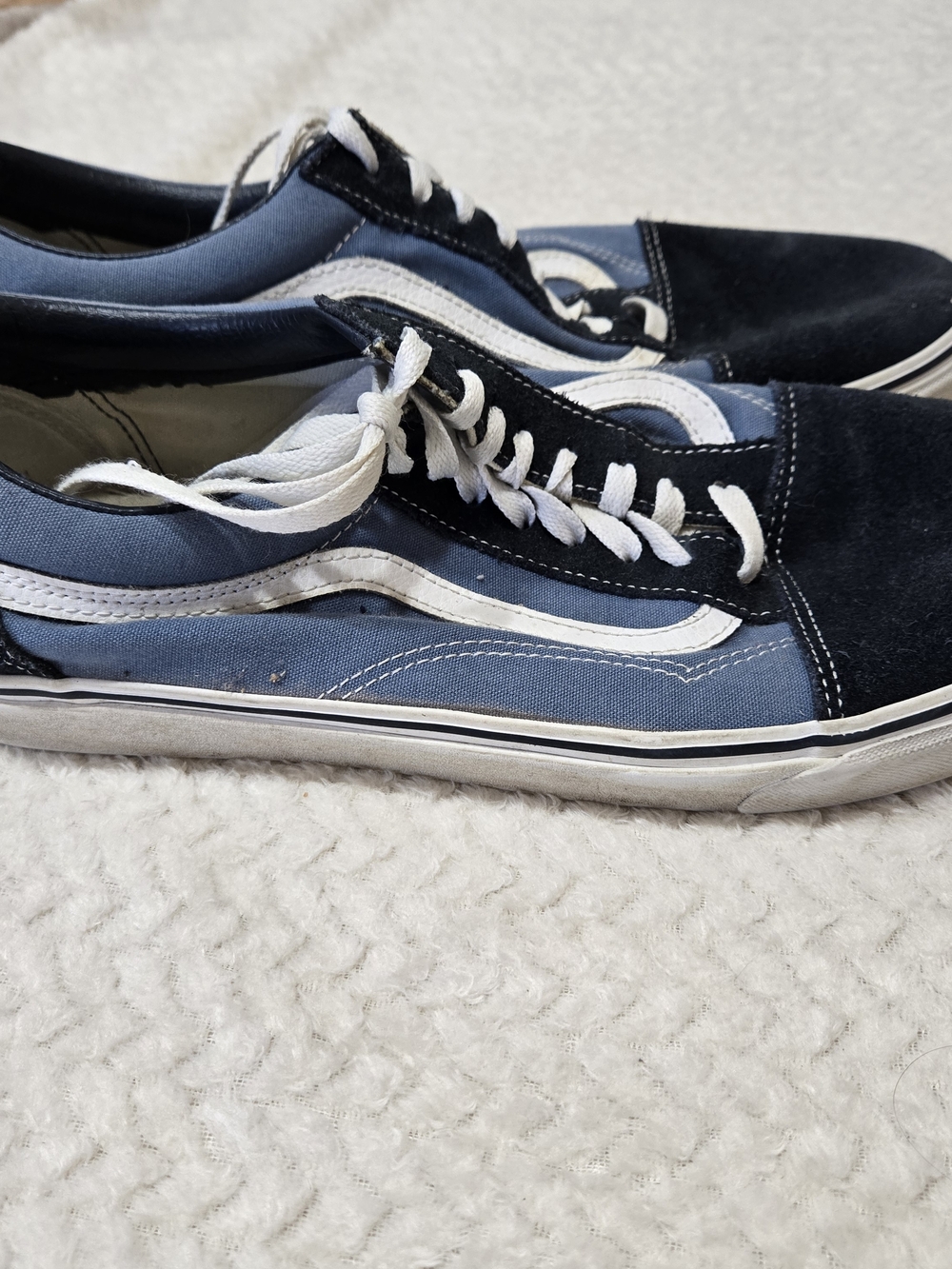 Vans OLD SKOOL Navy & Checkered W/ Black Suede Mens Size 14 Bundle 2 Pairs - Picture 4 of 11